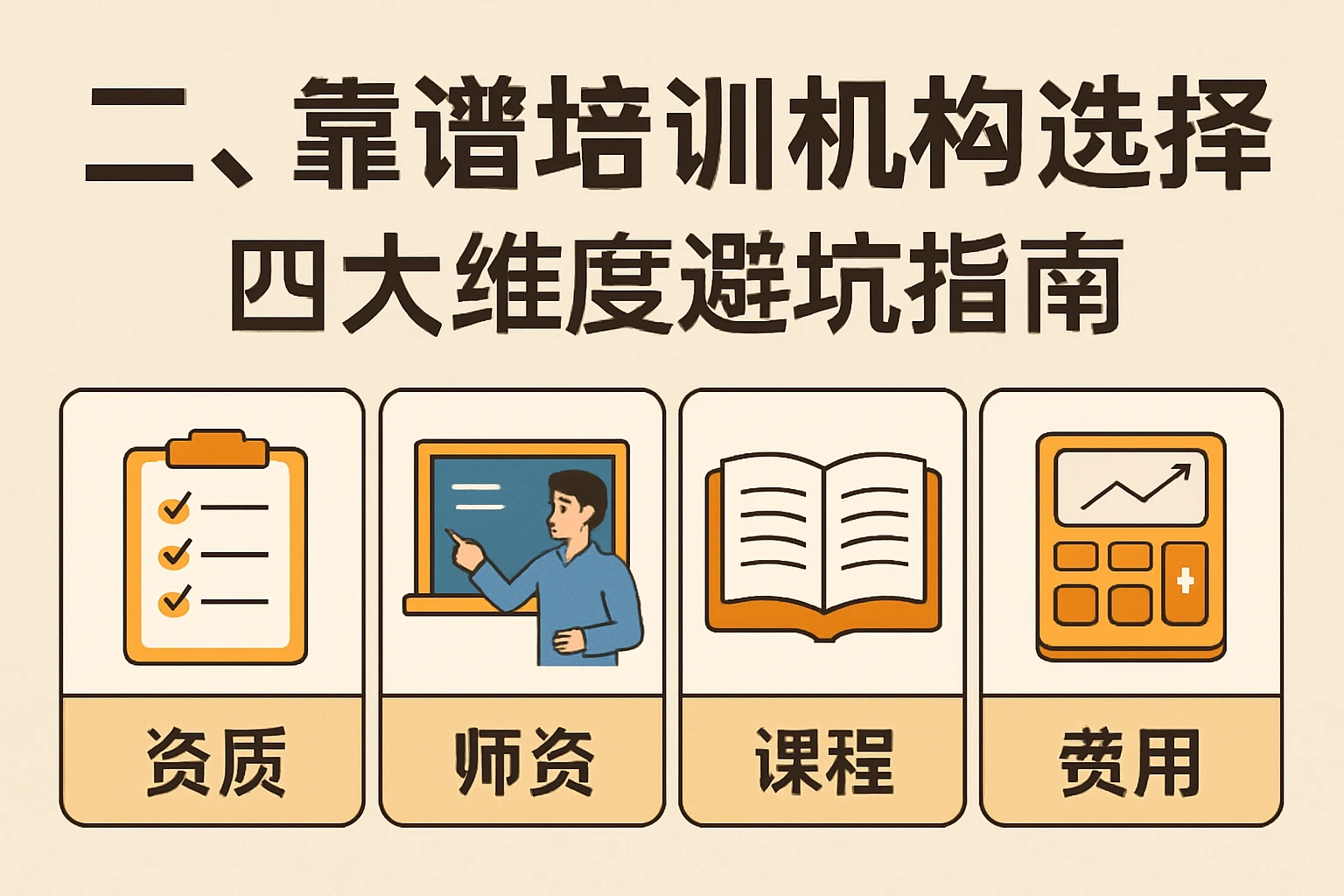 二、靠谱培训机构选择：四大维度避坑指南