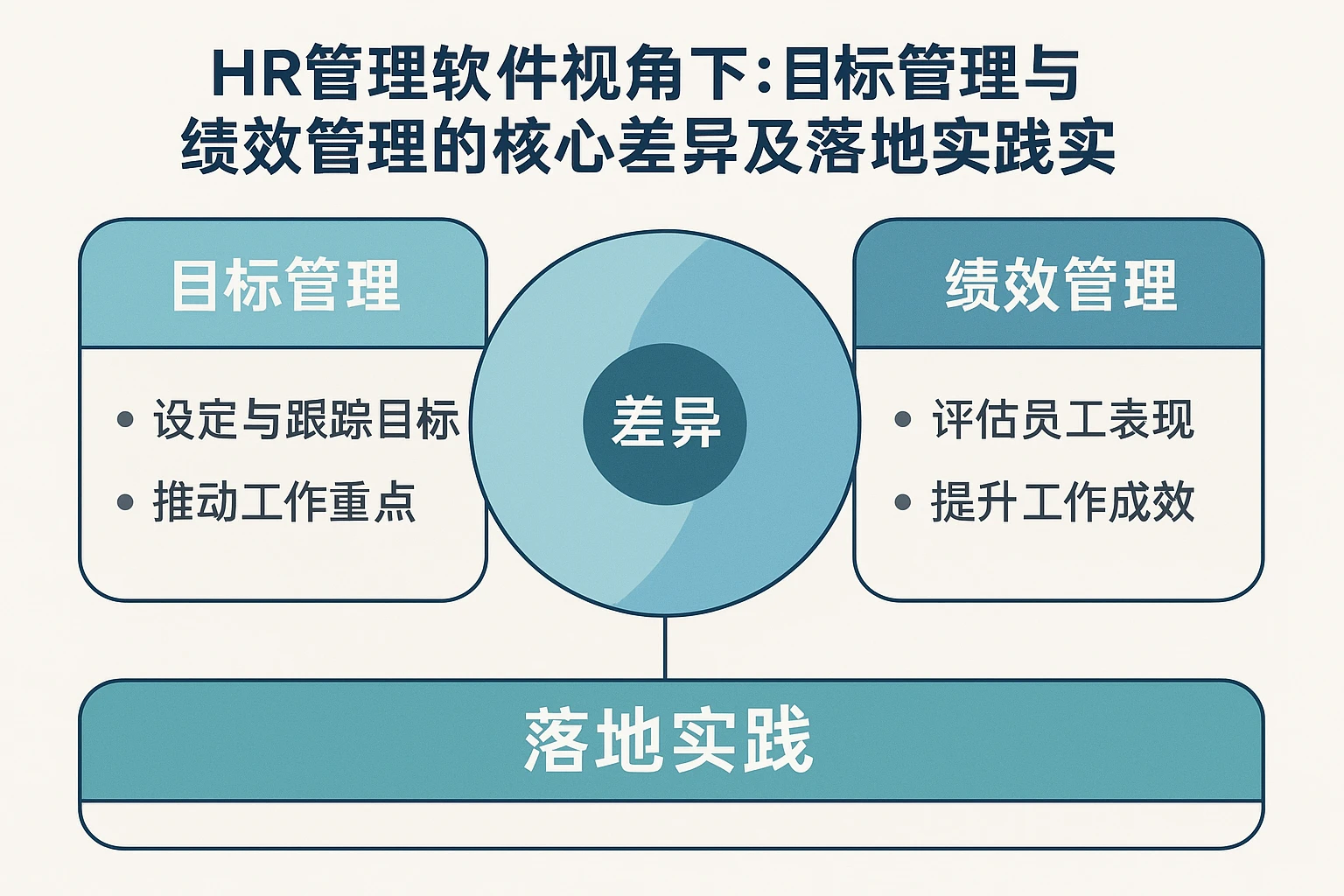 HR管理软件视角下：目标管理与绩效管理的核心差异及落地实践