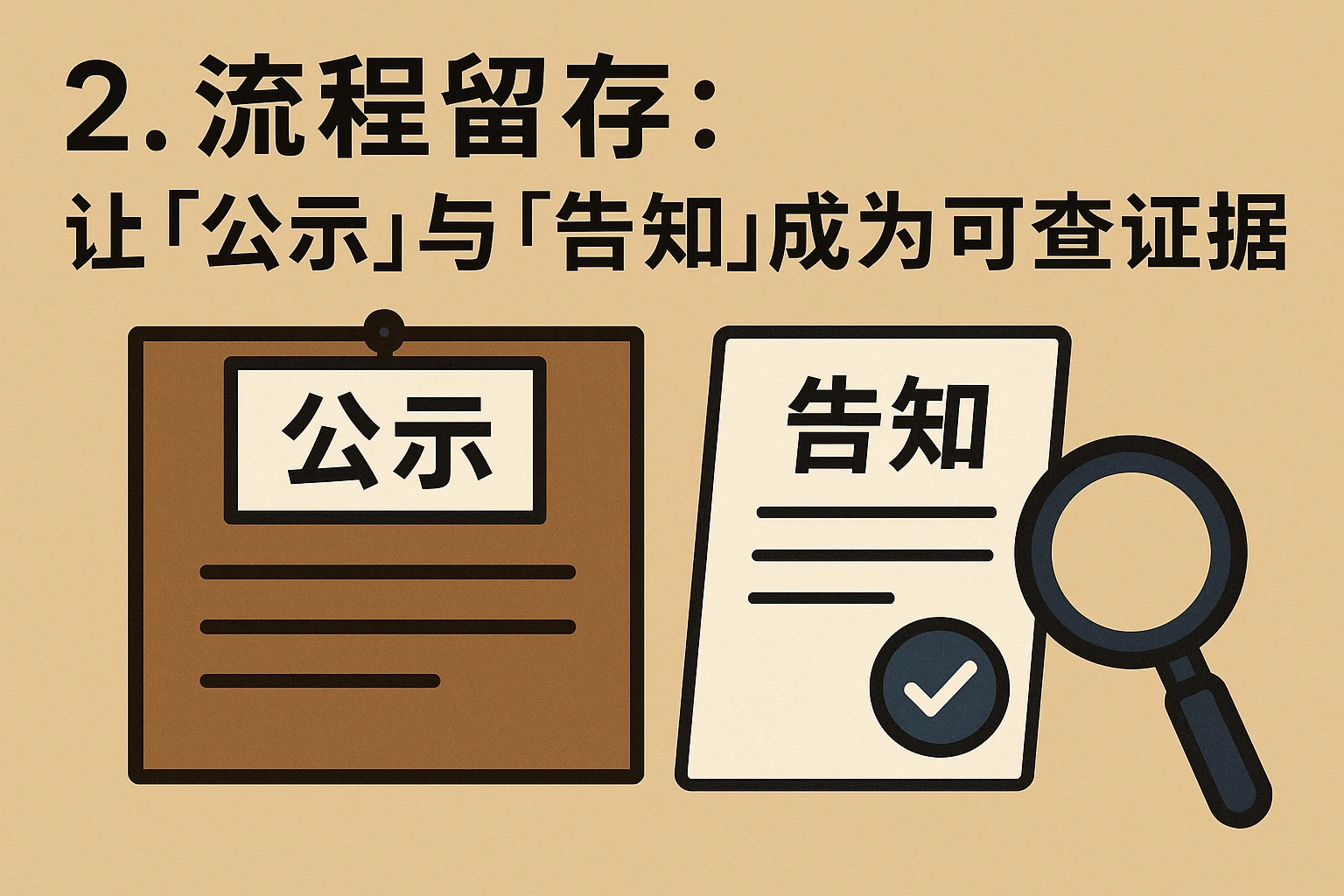 2. 流程留存:让“公示”与“告知”成为可查证据