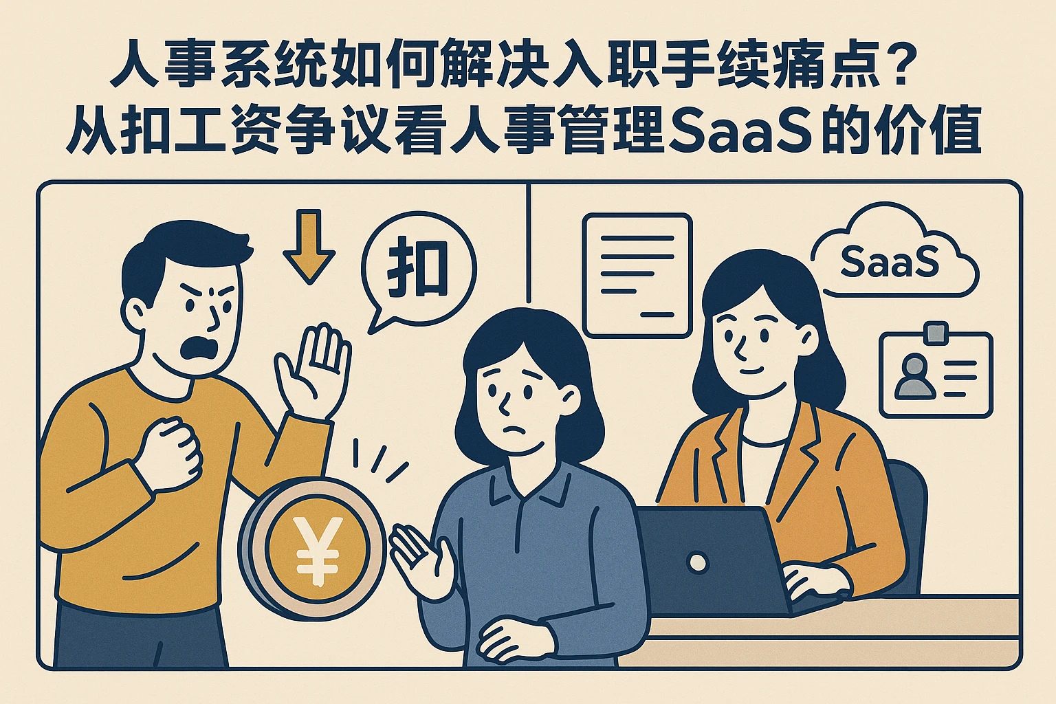 人事系统如何解决入职手续痛点？从扣工资争议看人事管理SaaS的价值