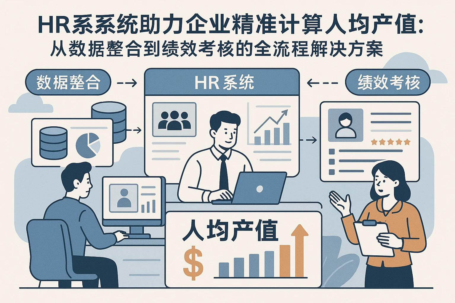 HR系统助力企业精准计算人均产值：从数据整合到绩效考核的全流程解决方案