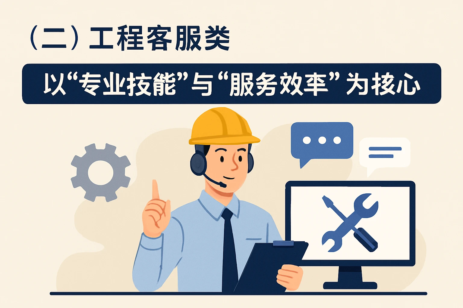 （二）工程客服类：以“专业技能”与“服务效率”为核心