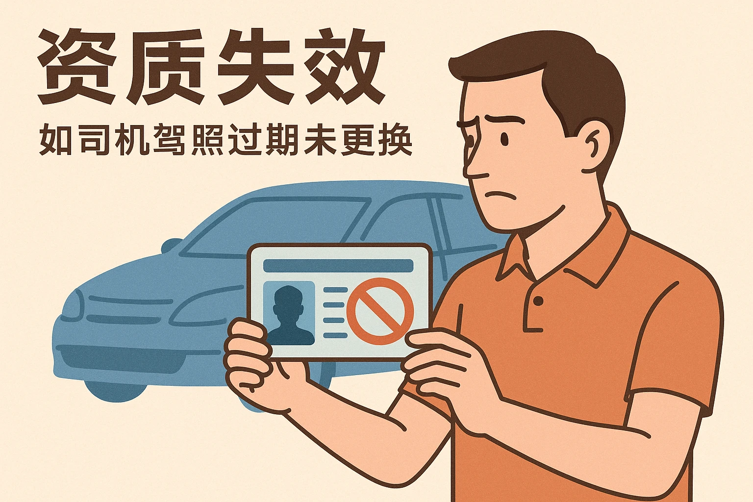 2. 资质失效：如司机驾照过期未更换