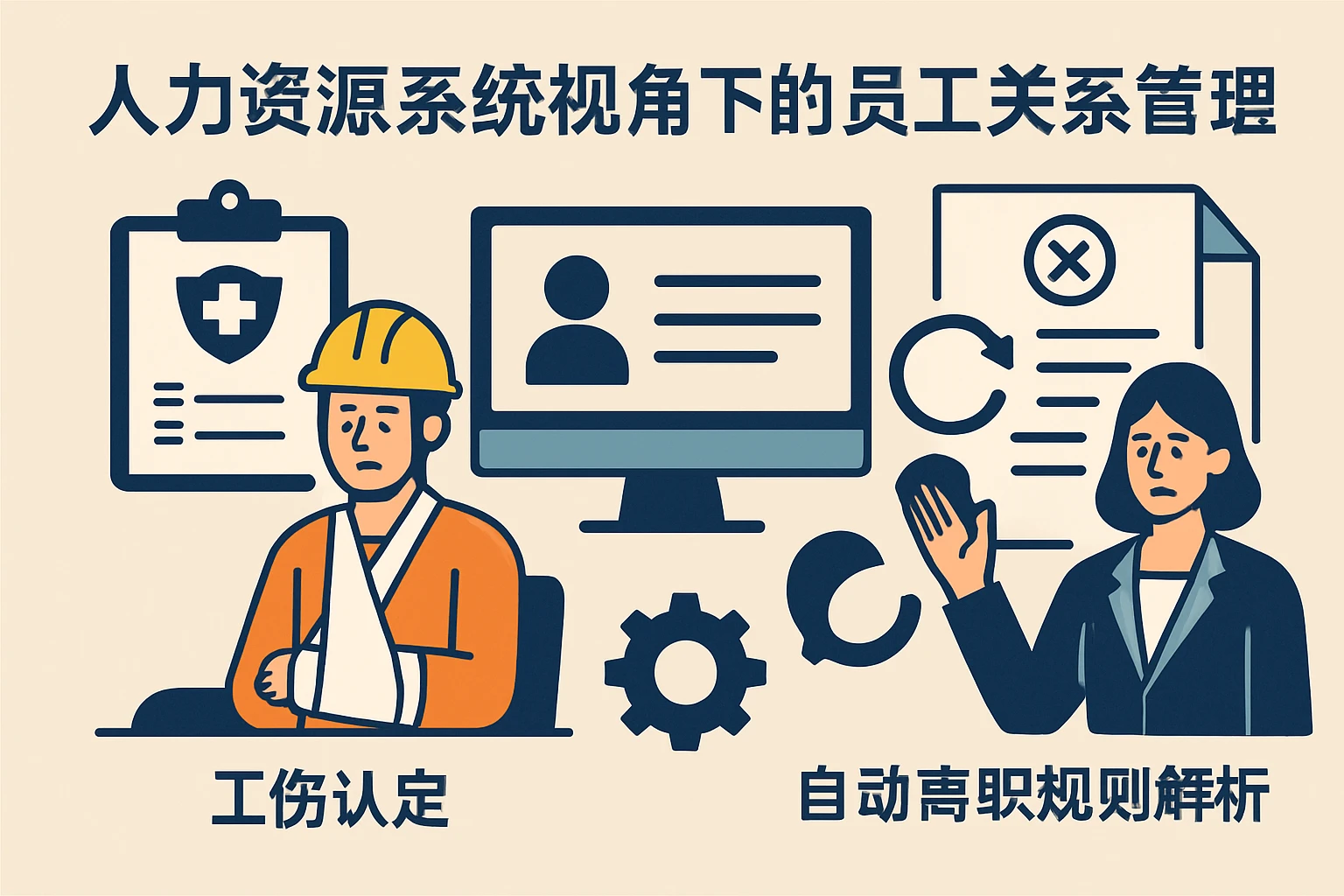 人力资源系统视角下的员工关系管理：工伤认定与自动离职规则解析