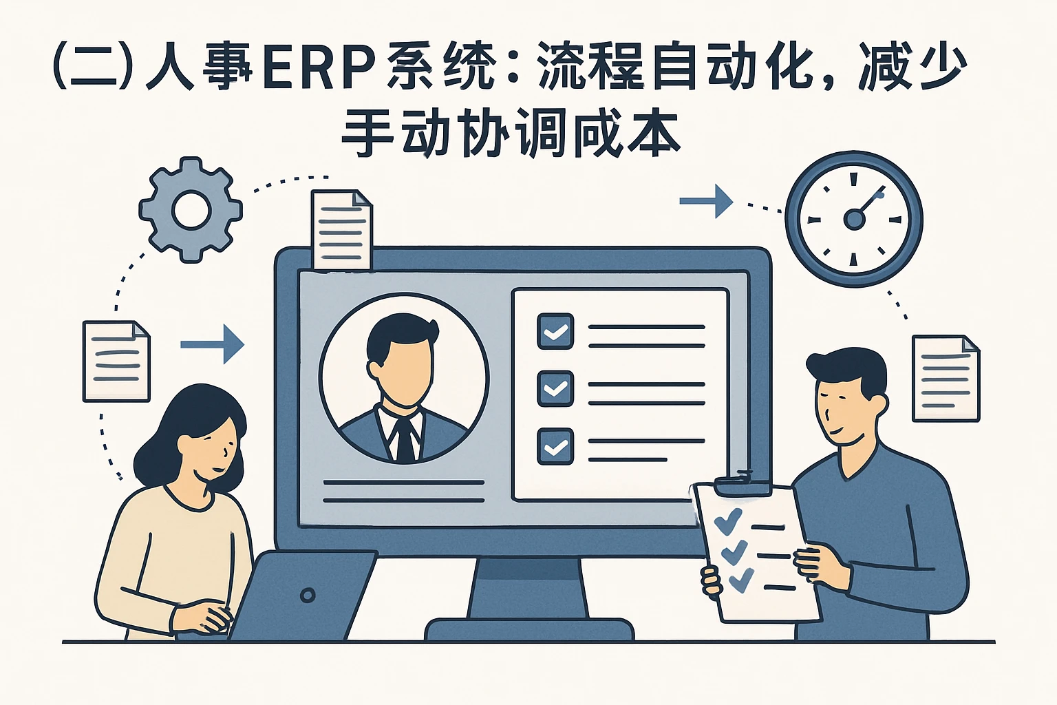 （二）人事ERP系统：流程自动化，减少手动协调成本