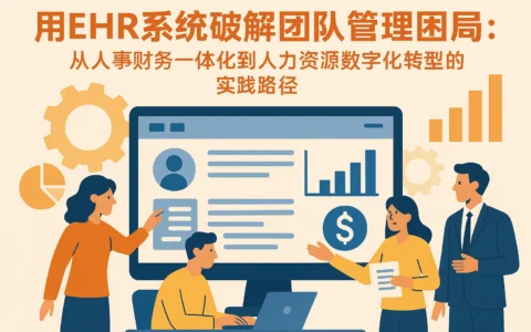 用EHR系统破解团队管理困局：从人事财务一体化到人力资源数字化转型的实践路径