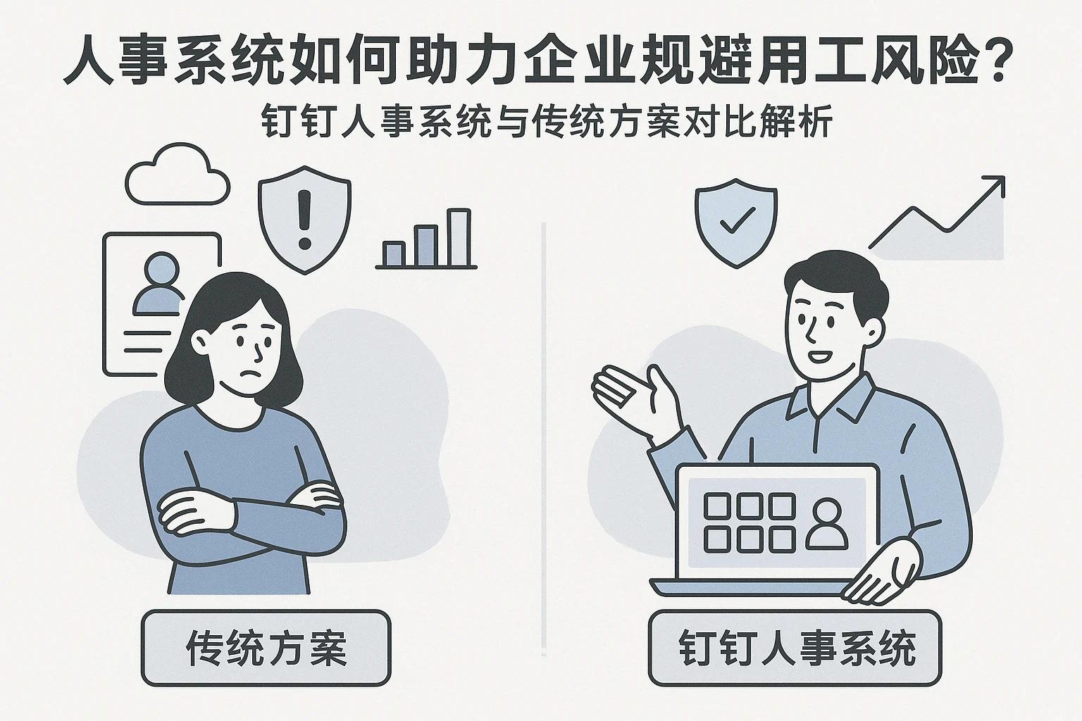 人事系统如何助力企业规避用工风险？钉钉人事系统与传统方案对比解析