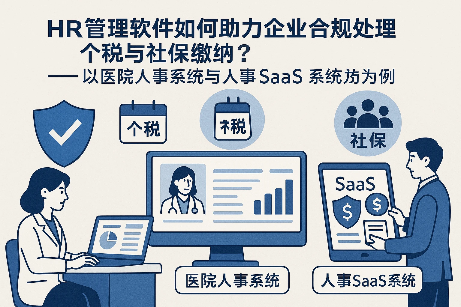 HR管理软件如何助力企业合规处理个税与社保缴纳？——以医院人事系统与人事SaaS系统为例