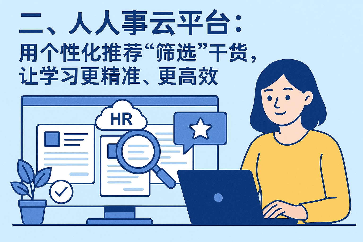 二、人事云平台：用个性化推荐“筛选”干货，让学习更精准、更高效