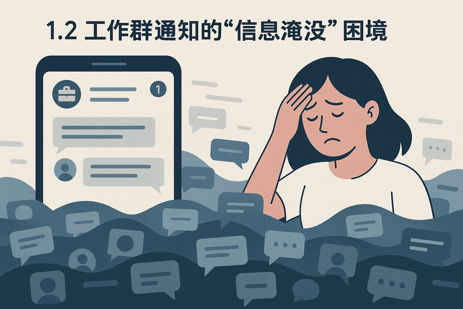 1.2 工作群通知的“信息淹没”困境
