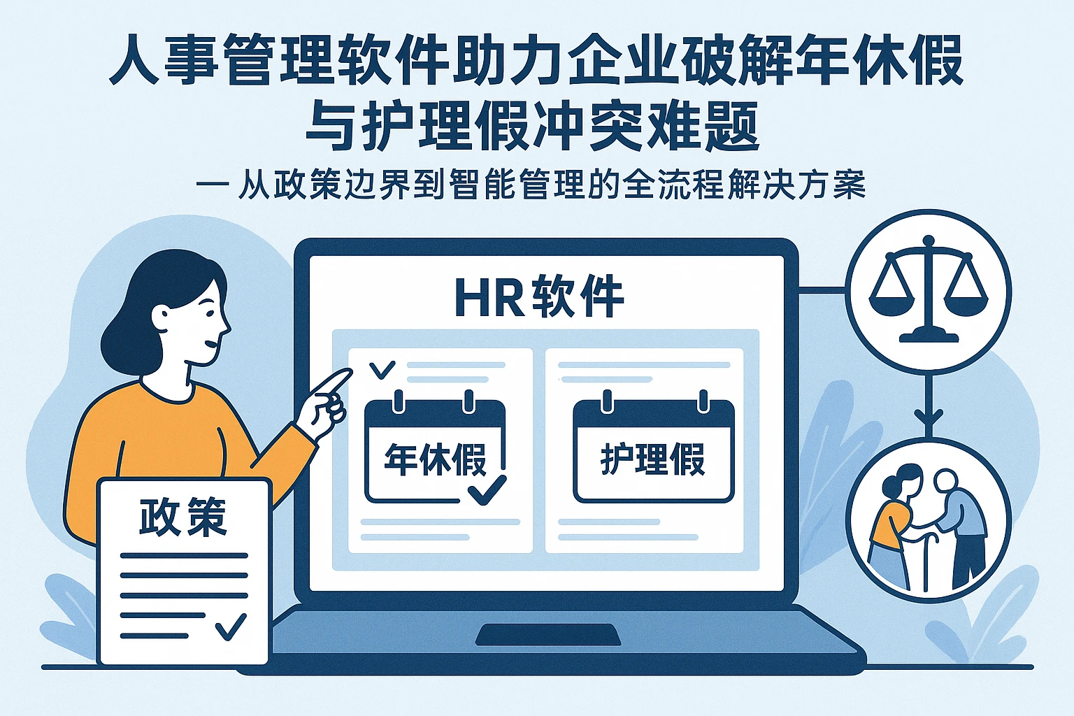人事管理软件助力企业破解年休假与护理假冲突难题——从政策边界到智能管理的全流程解决方案