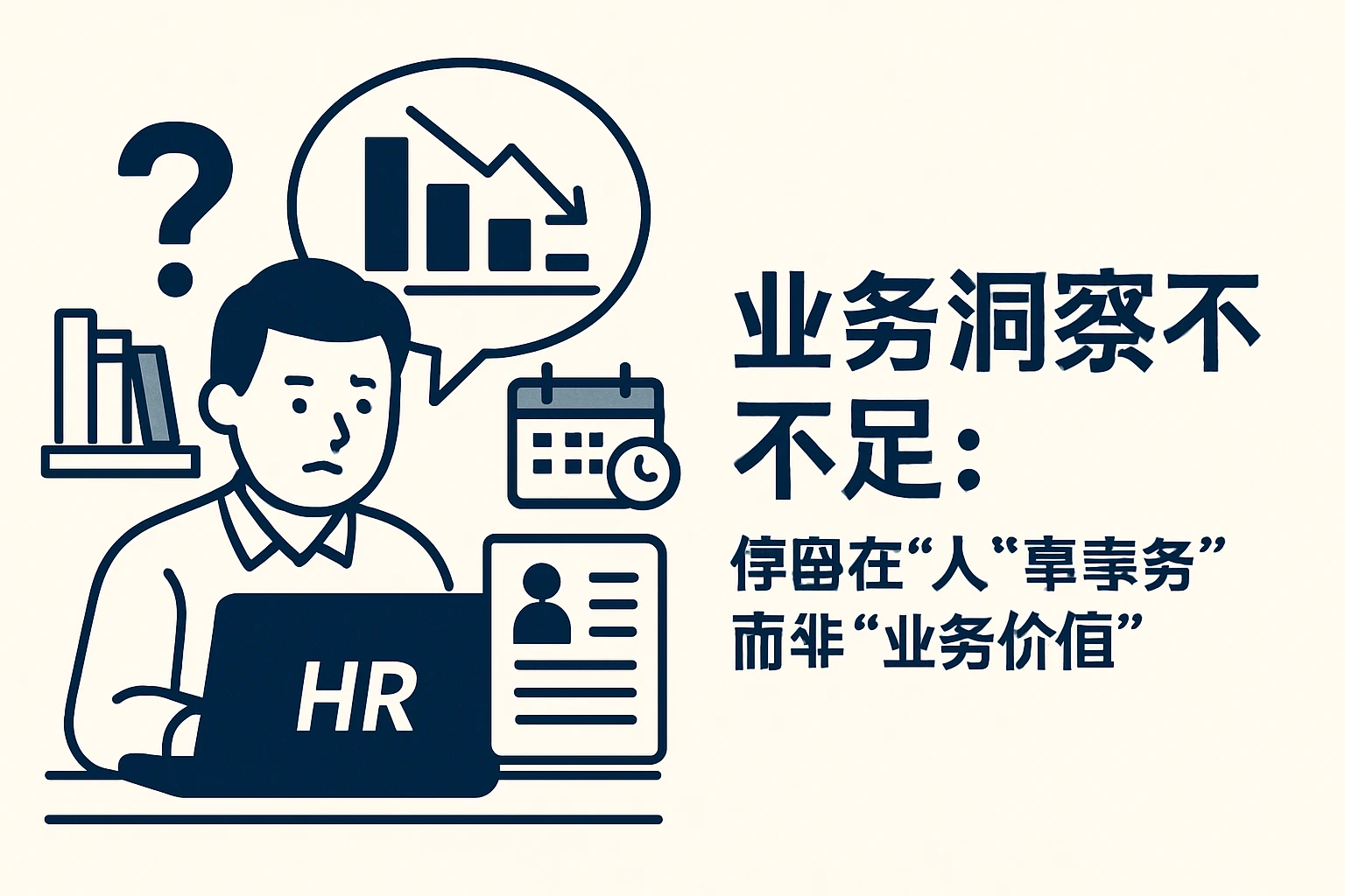2. 业务洞察不足：停留在“人事事务”而非“业务价值”