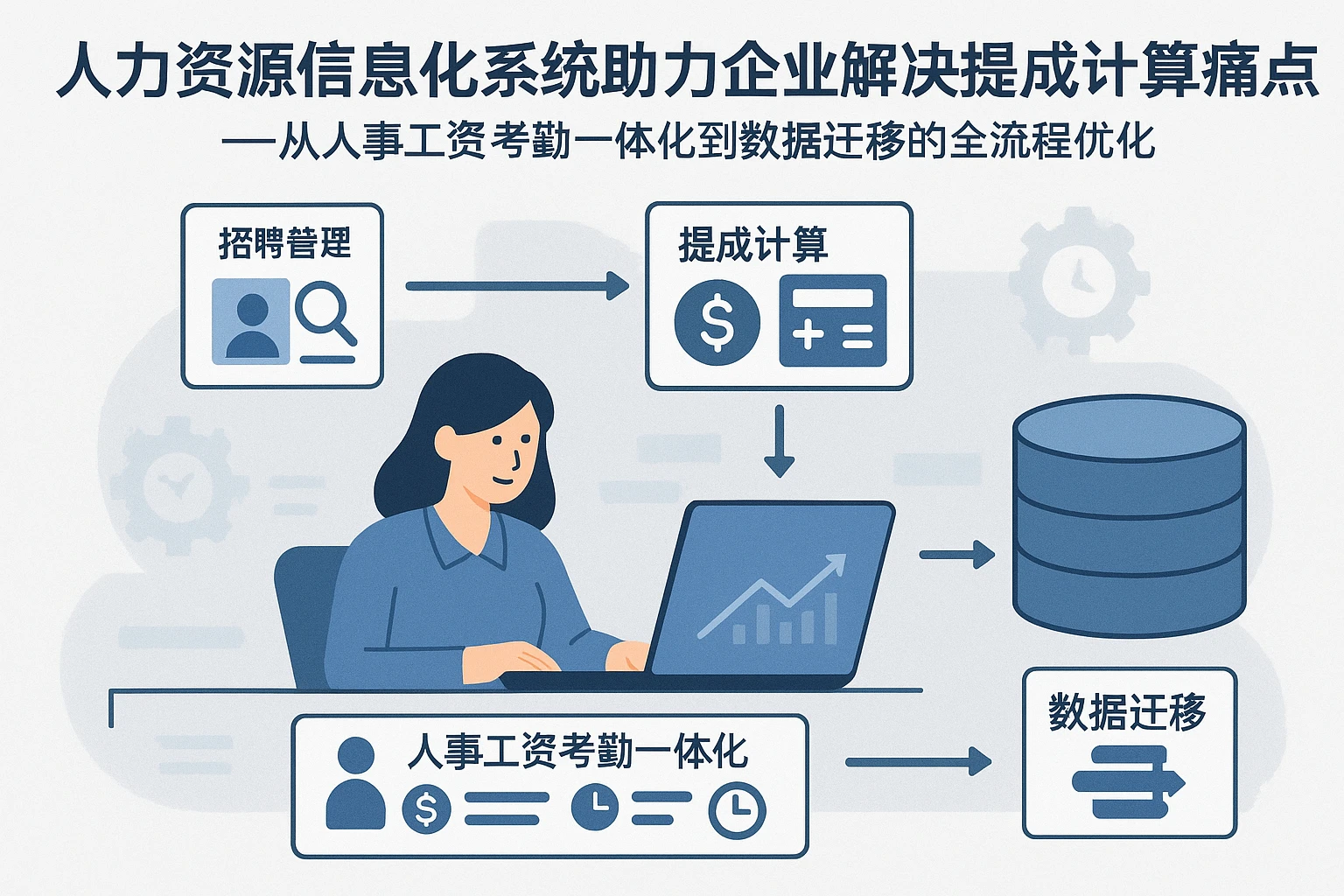 人力资源信息化系统助力企业解决招聘提成计算痛点——从人事工资考勤一体化到数据迁移的全流程优化