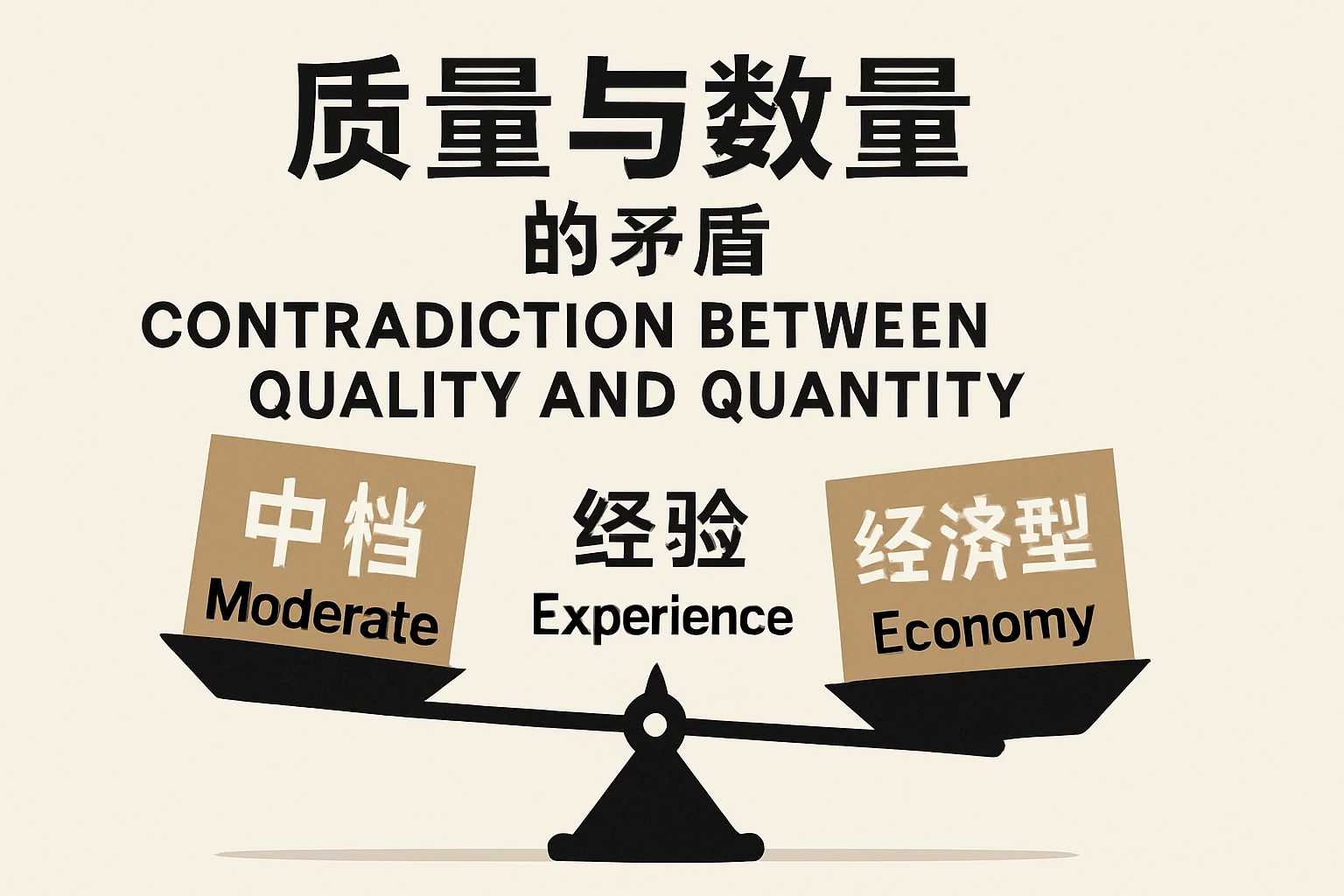 2. “质量与数量”的矛盾：想要中档经验，却连经济型的都不够