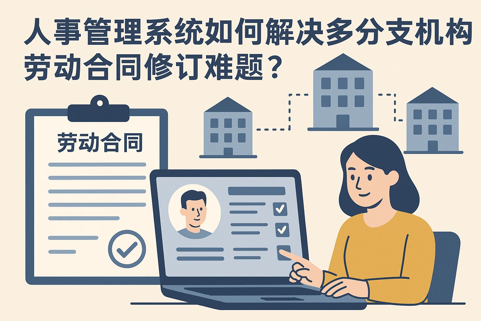 人事管理系统如何解决多分支机构劳动合同修订难题？