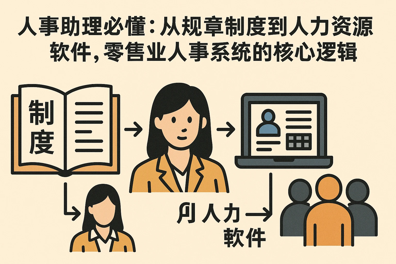 人事助理必懂：从规章制度到人力资源软件，零售业人事系统的核心逻辑