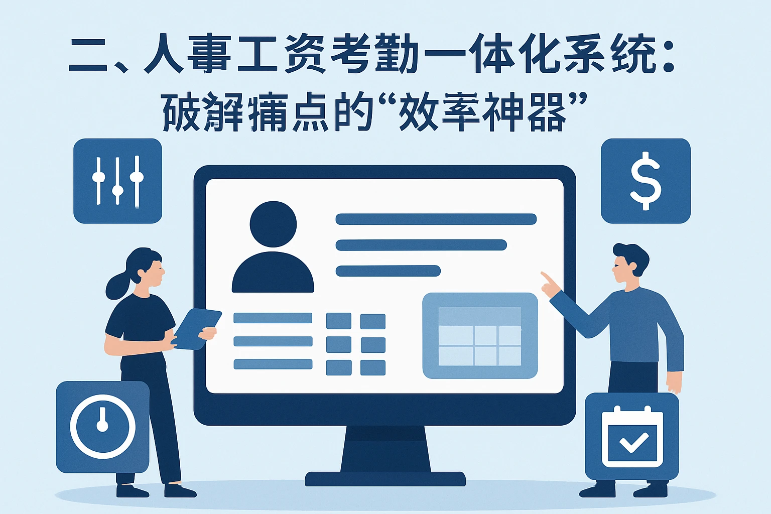 二、人事工资考勤一体化系统：破解痛点的“效率神器”