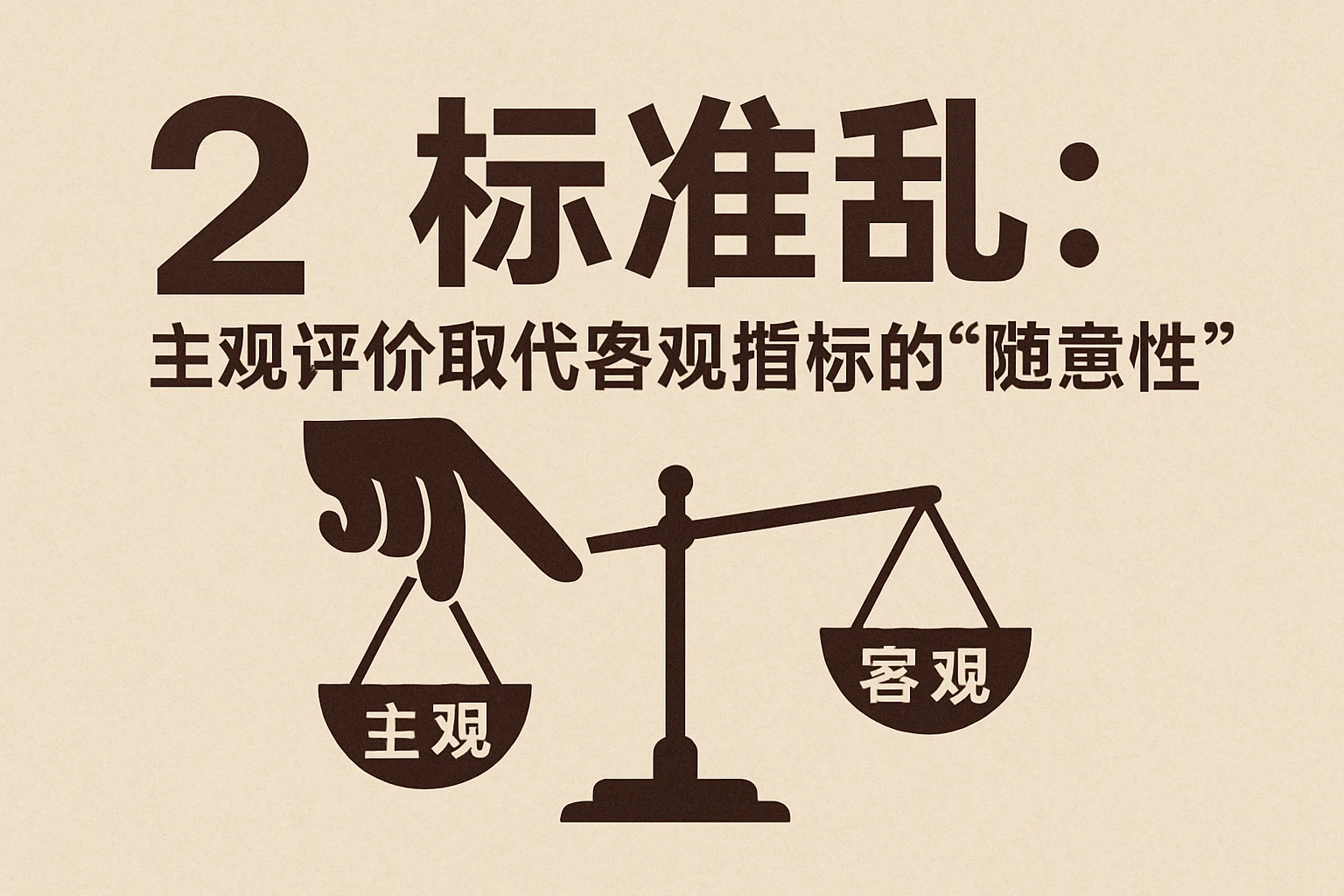 2. 标准乱：主观评价取代客观指标的“随意性”