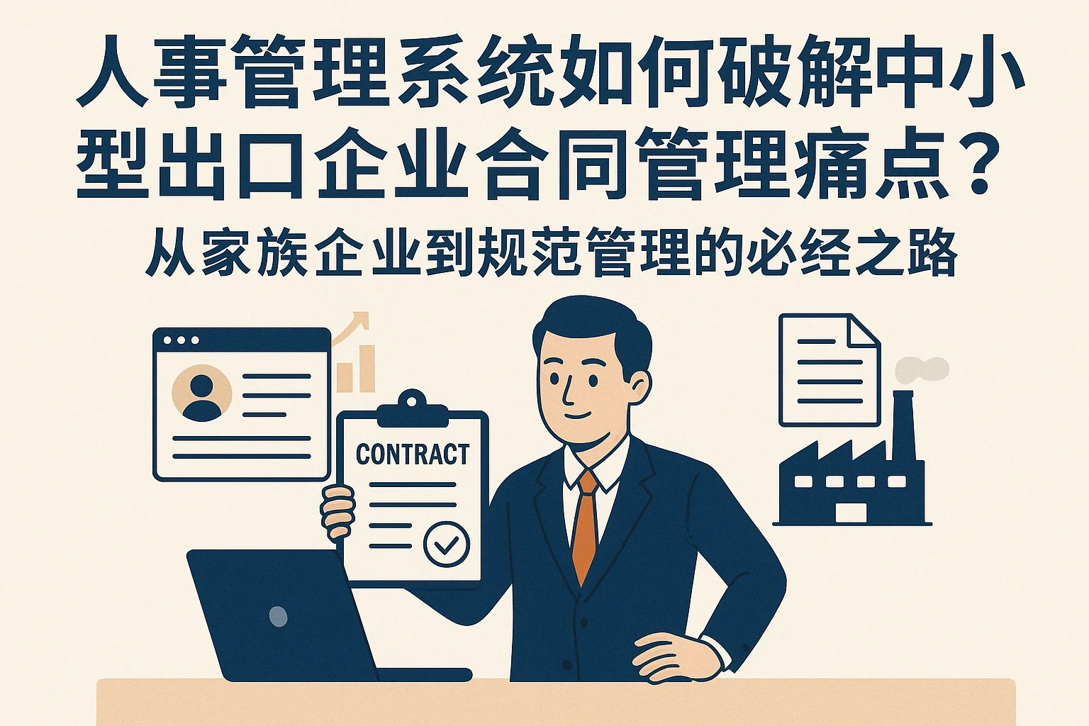 人事管理系统如何破解中小型出口企业合同管理痛点？从家族企业到规范管理的必经之路