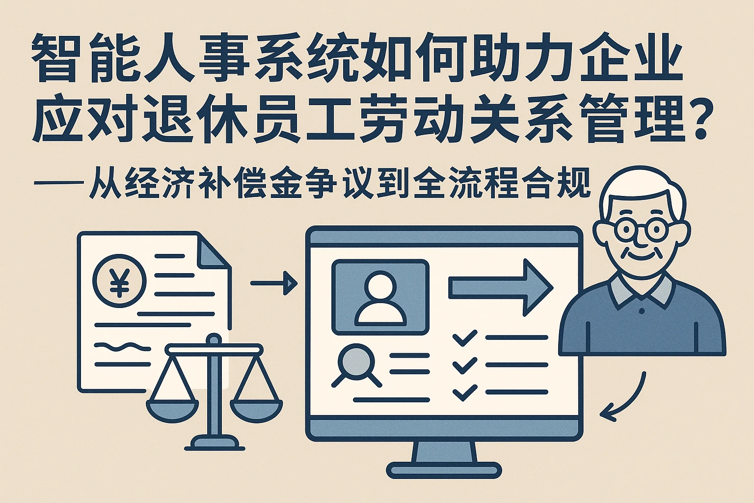 智能人事系统如何助力企业应对退休员工劳动关系管理？——从经济补偿金争议到全流程合规