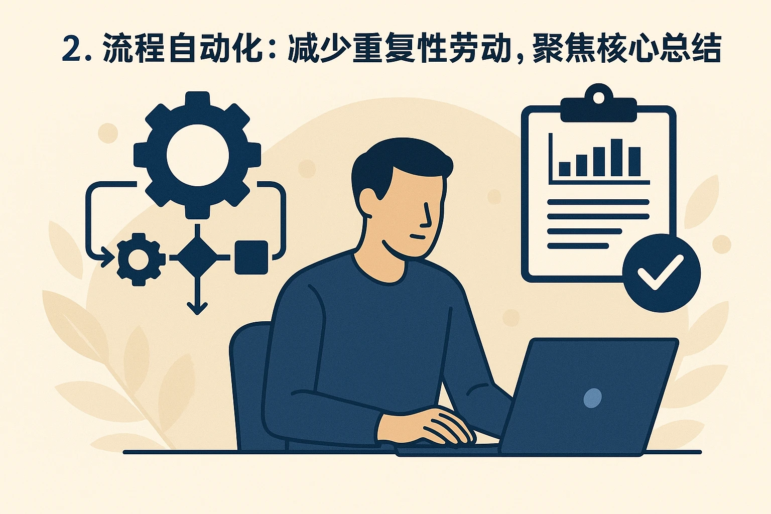 2. 流程自动化：减少重复性劳动，聚焦核心总结内容