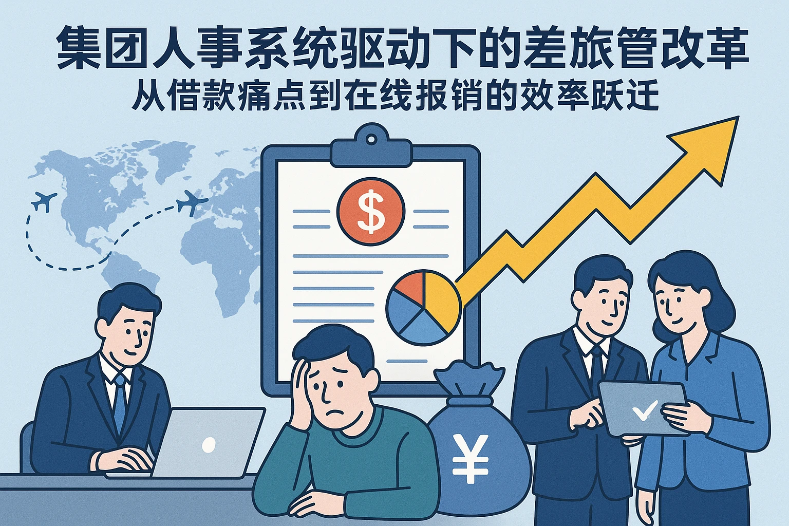 集团人事系统驱动下的差旅管理改革：从借款痛点到在线报销的效率跃迁