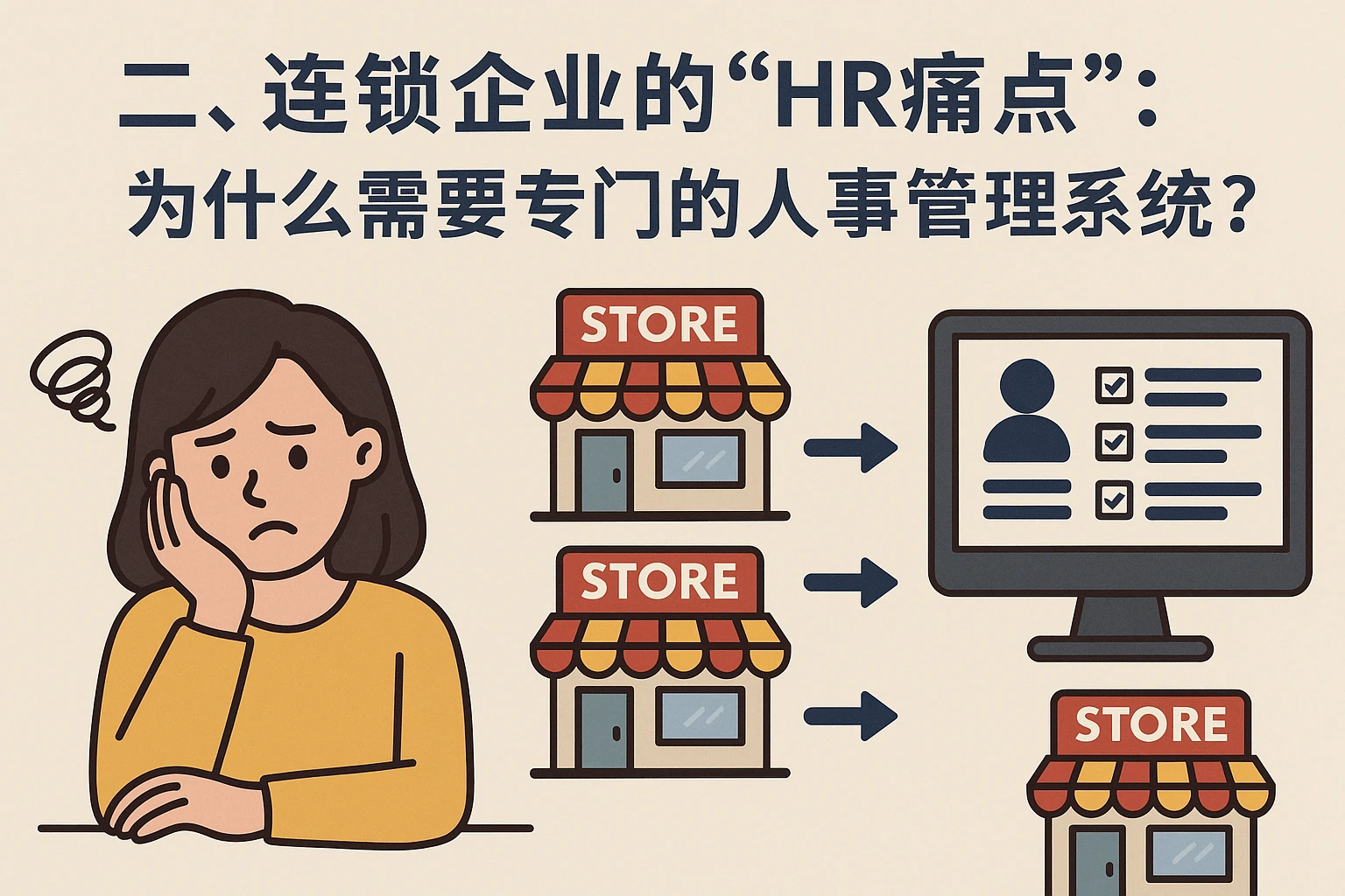 二、连锁企业的“HR痛点”：为什么需要专门的人事管理系统？