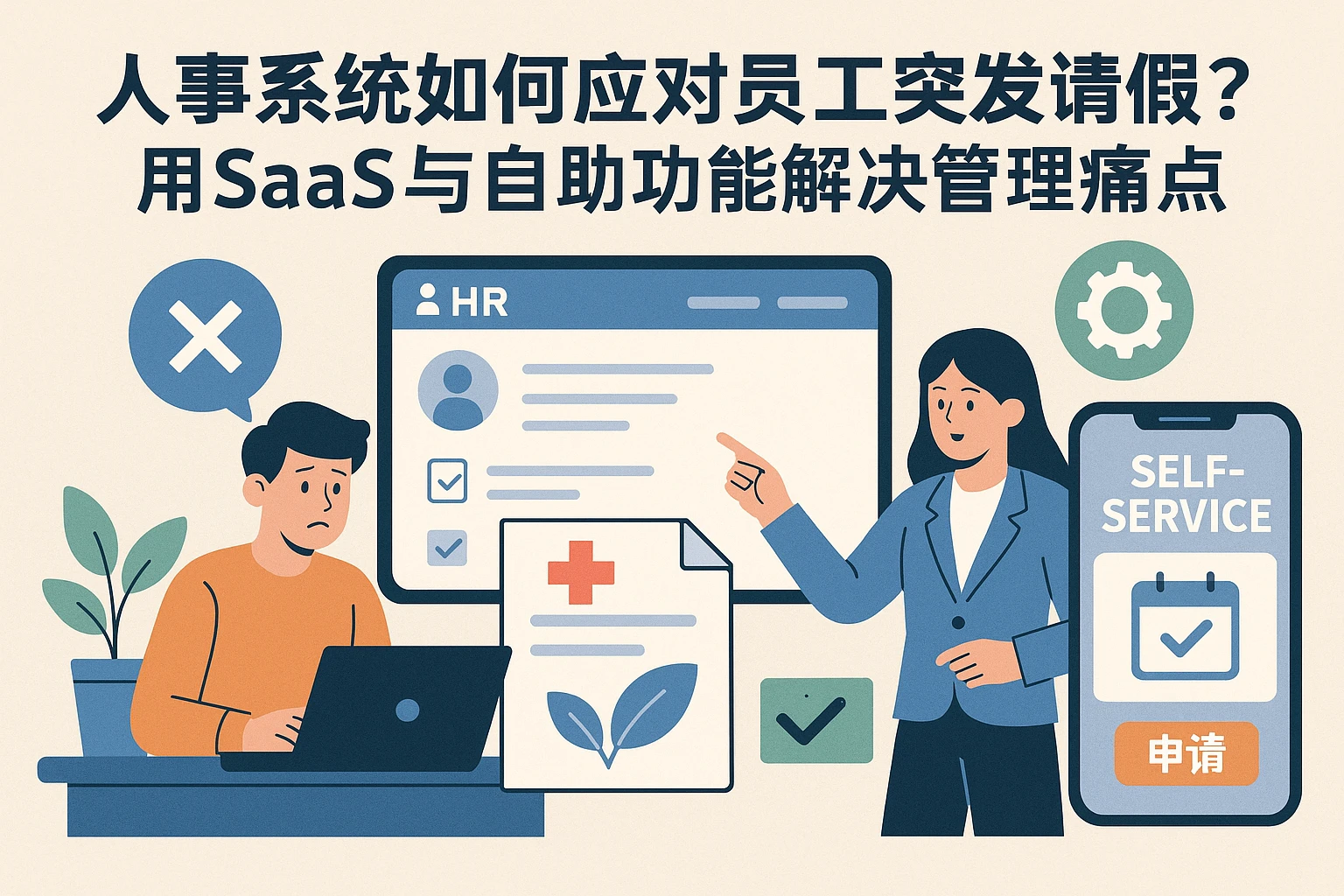 人事系统如何应对员工突发请假?用SaaS与自助功能解决管理痛点