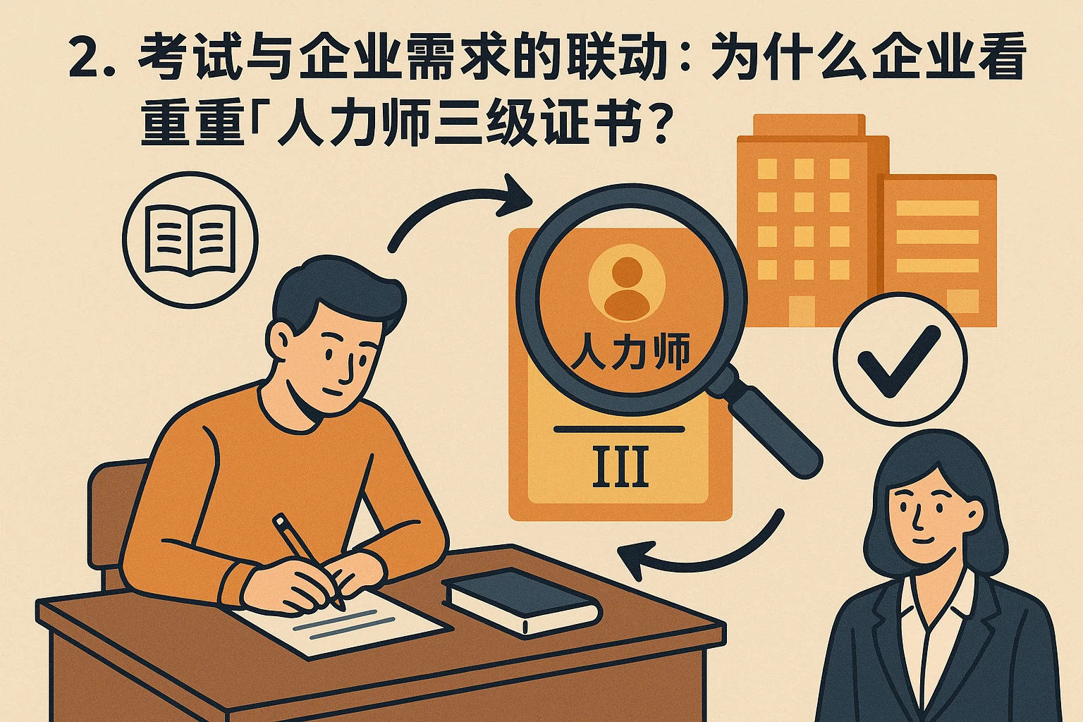 2. 考试与企业需求的联动：为什么企业看重“人力师三级证书”？