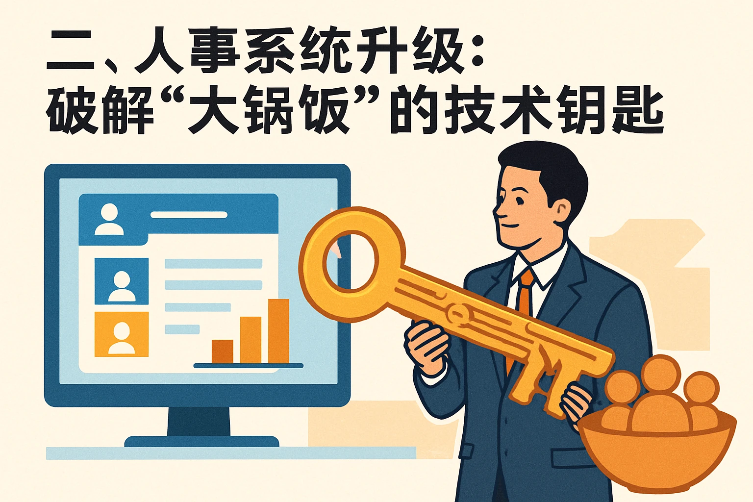 二、人事系统升级：破解“大锅饭”的技术钥匙