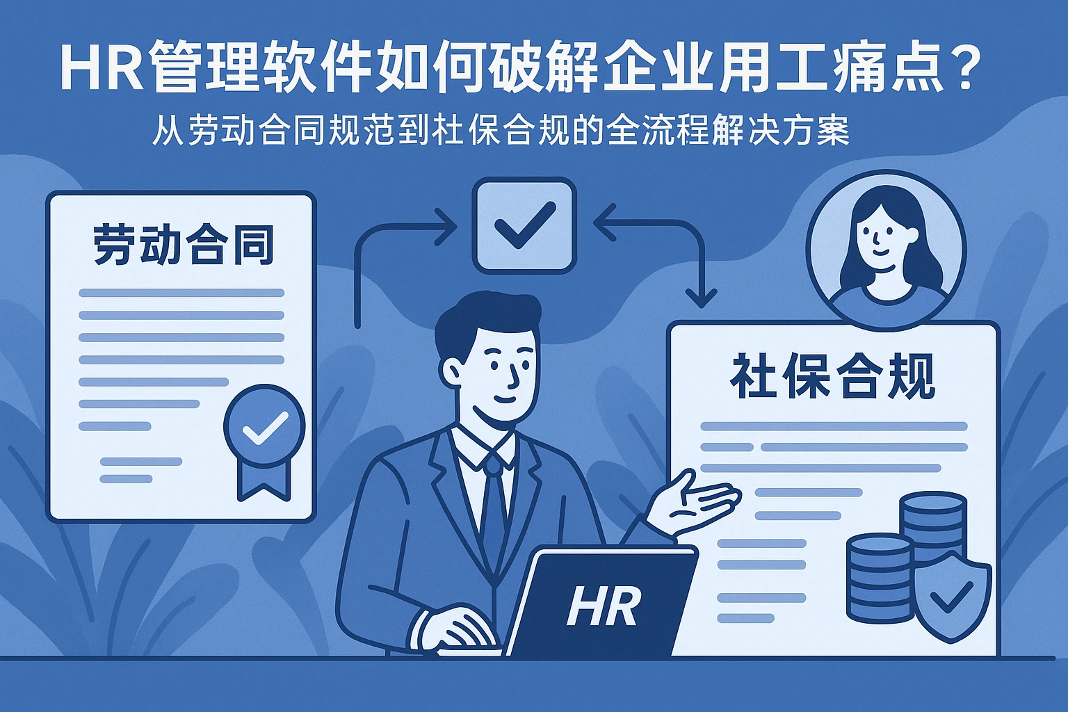 HR管理软件如何破解企业用工痛点？从劳动合同规范到社保合规的全流程解决方案
