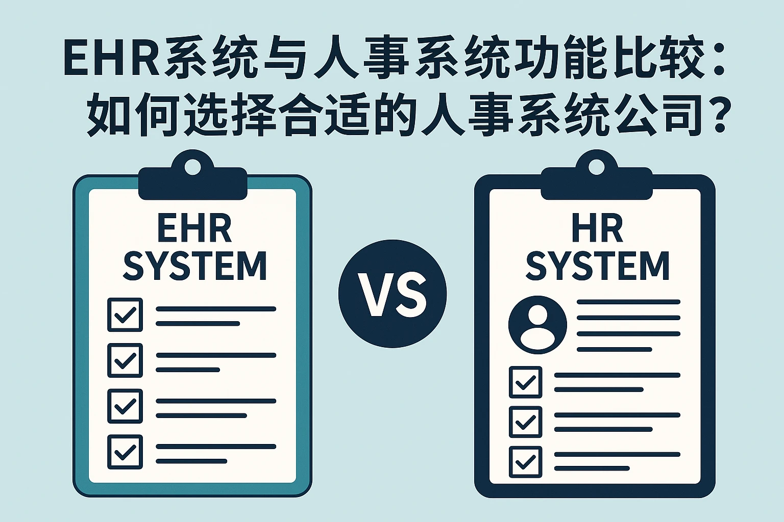 EHR系统与人事系统功能比较：如何选择合适的人事系统公司？