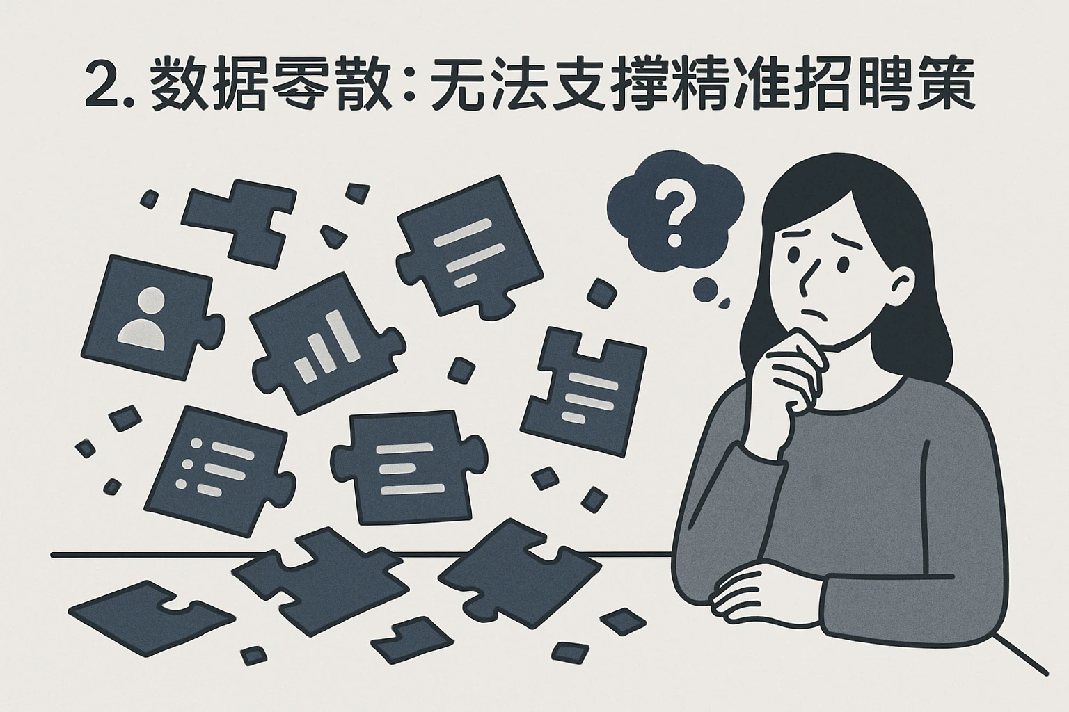 2. 数据零散：无法支撑精准招聘决策