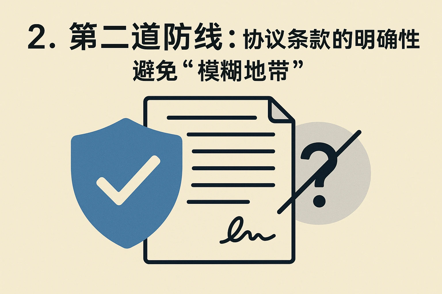 2. 第二道防线：协议条款的明确性——避免“模糊地带”