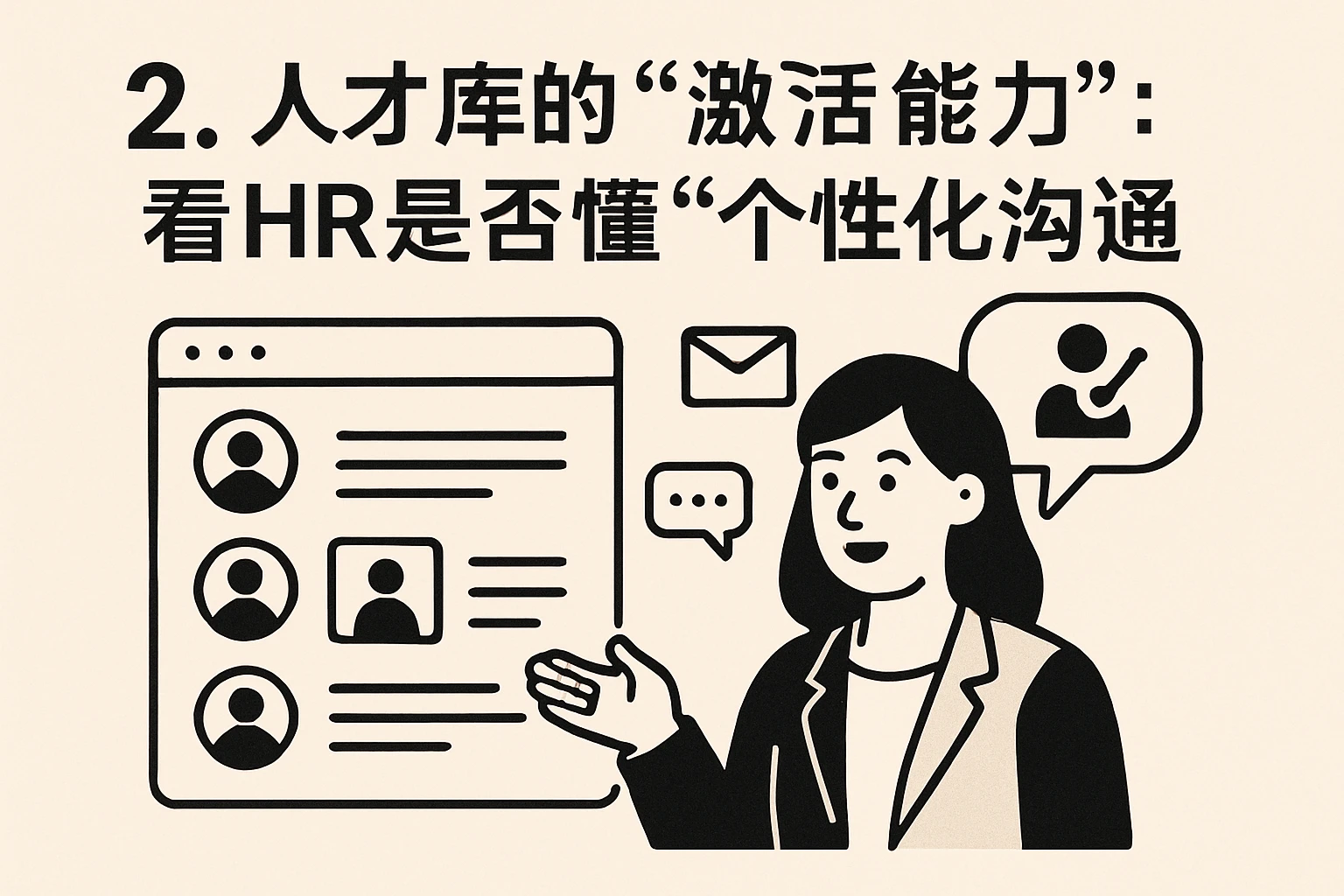 2. 人才库的“激活能力”：看HR是否懂“个性化沟通”