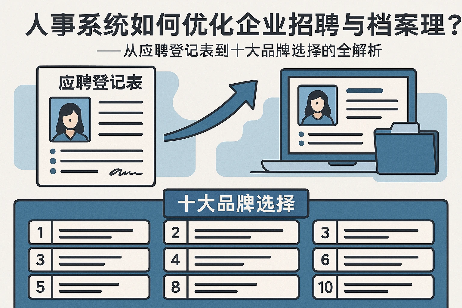 人事系统如何优化企业招聘与档案管理？——从应聘登记表到十大品牌选择的全解析