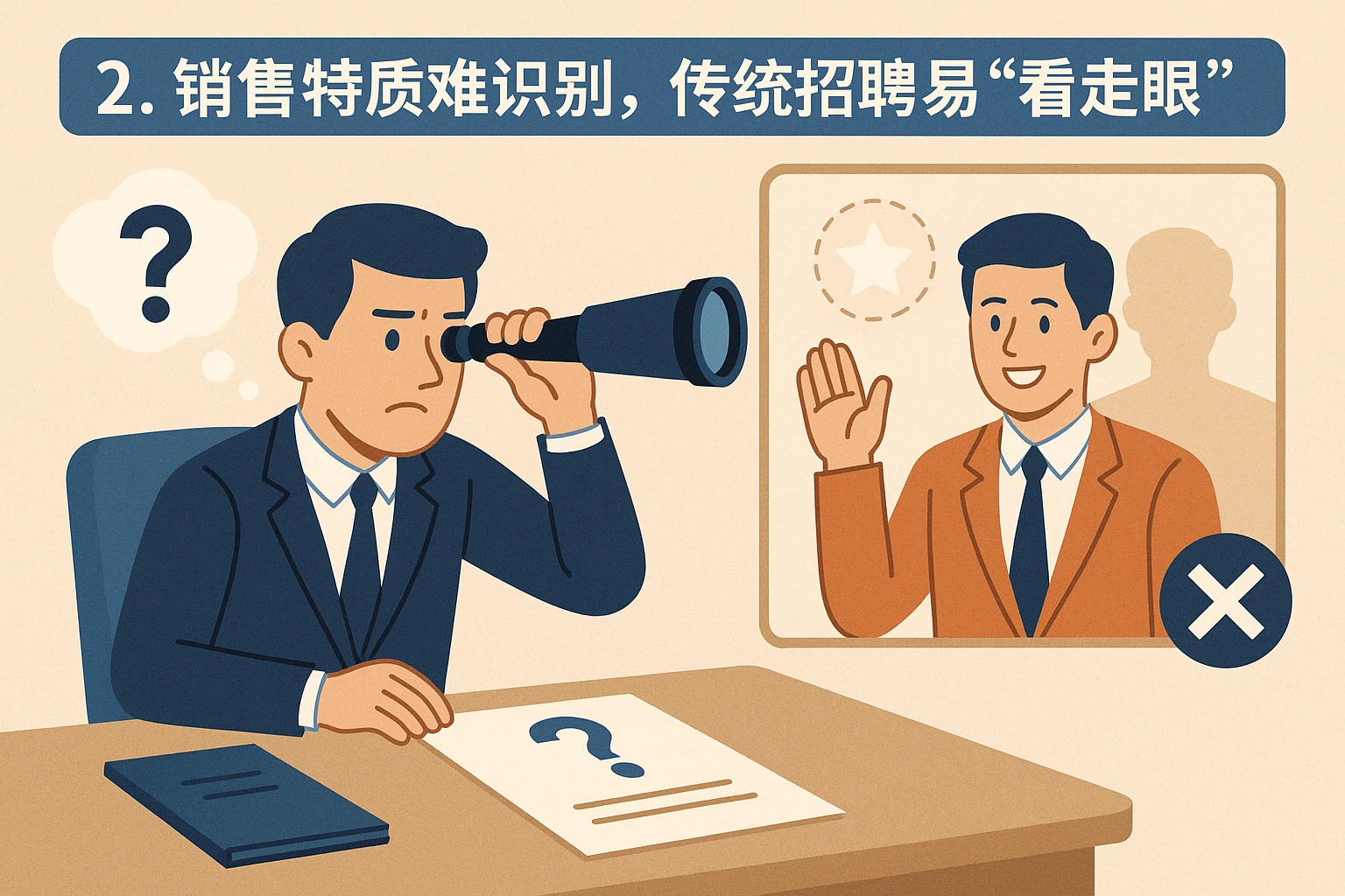 2. 销售特质难识别，传统招聘易“看走眼”