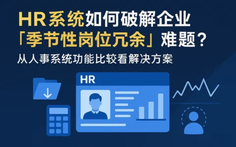 HR系统如何破解企业「季节性岗位冗余」难题？从人事系统功能比较看解决方案