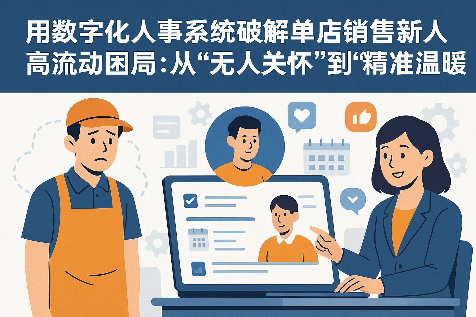 用数字化人事系统破解单店销售新人高流动困局：从“无人关怀”到“精准温暖”