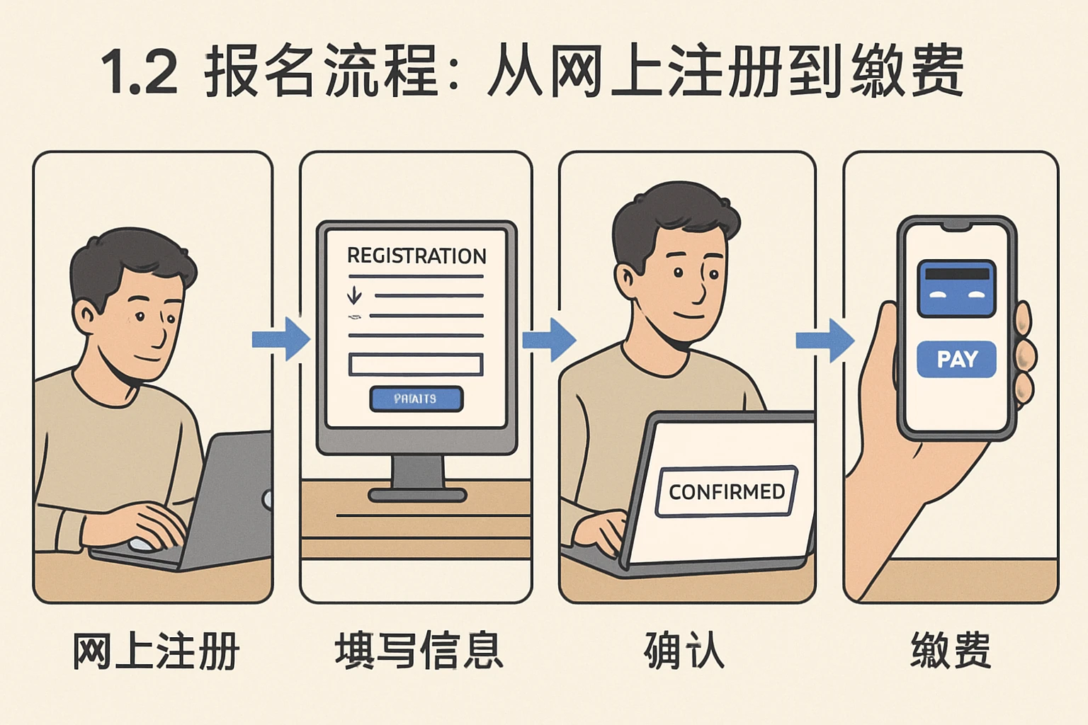 1.2 报名流程：从网上注册到缴费