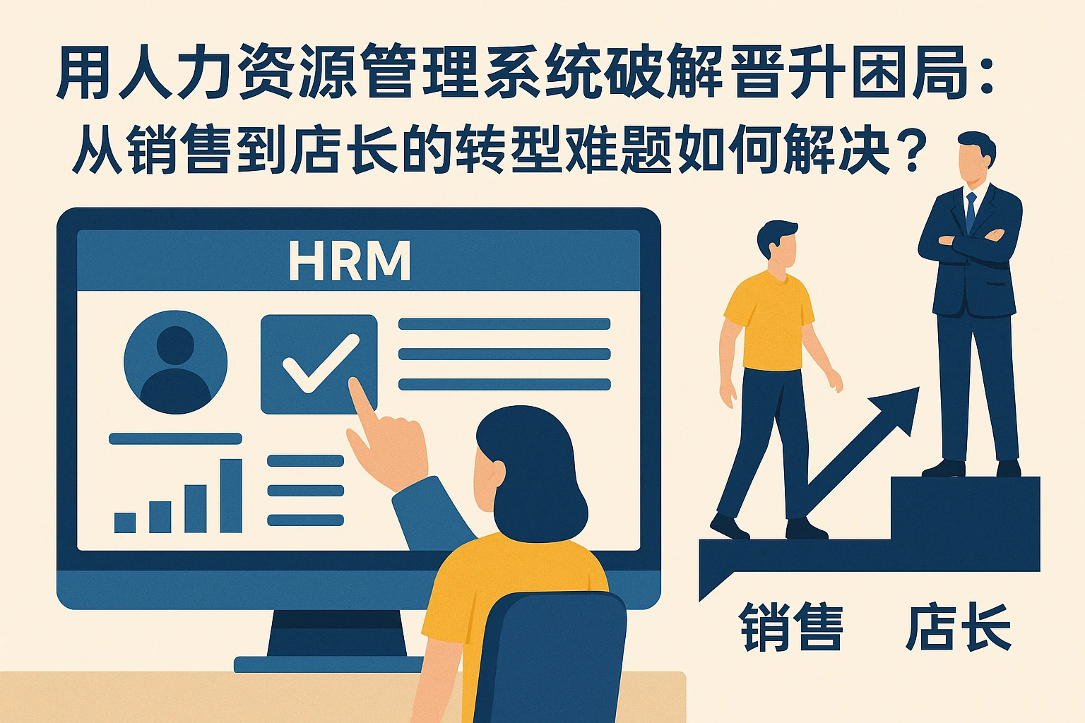 用人力资源管理系统破解晋升困局：从销售到店长的转型难题如何解决？