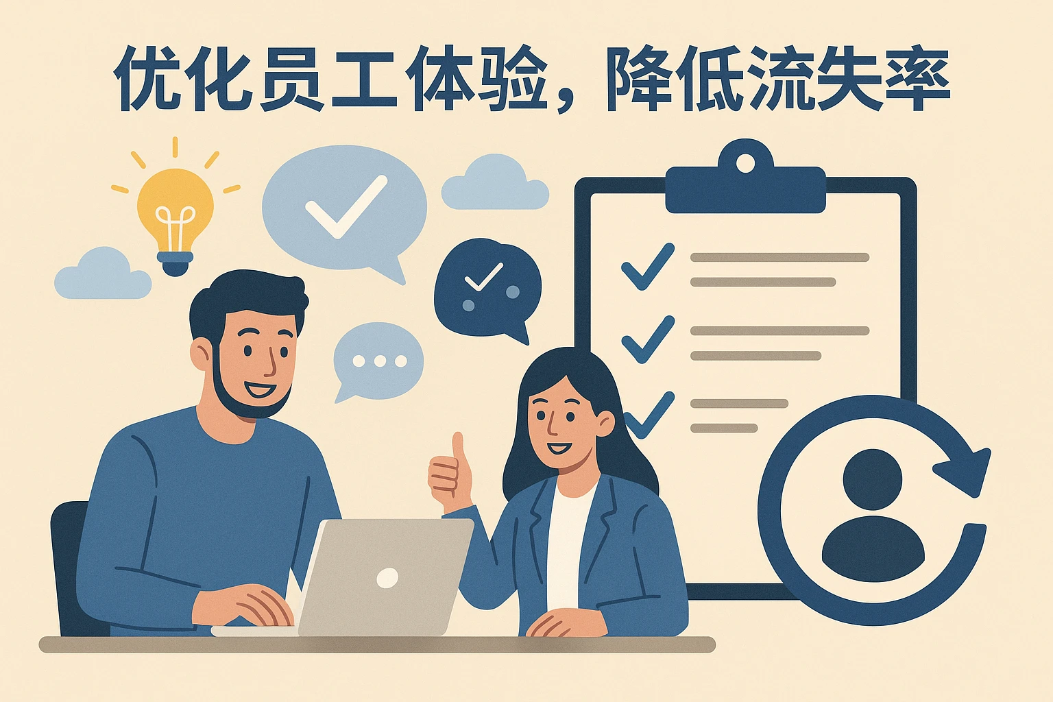 2. 优化员工体验，降低流失率