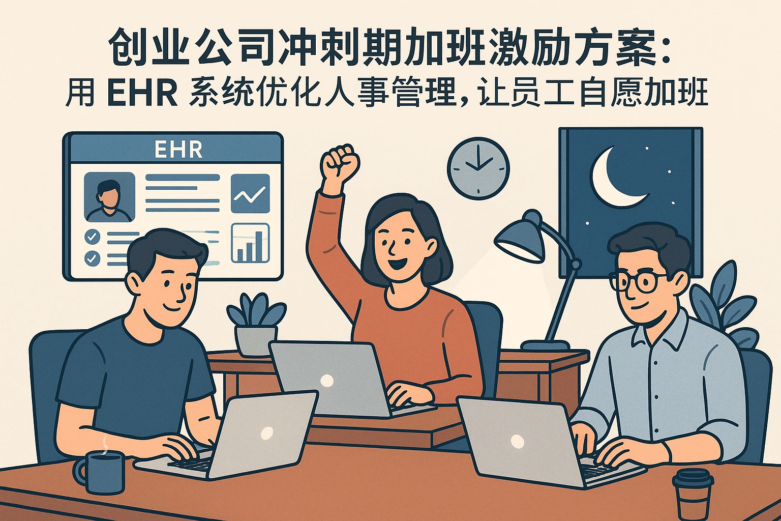 创业公司冲刺期加班激励方案：用EHR系统优化人事管理，让员工自愿加班的底层逻辑