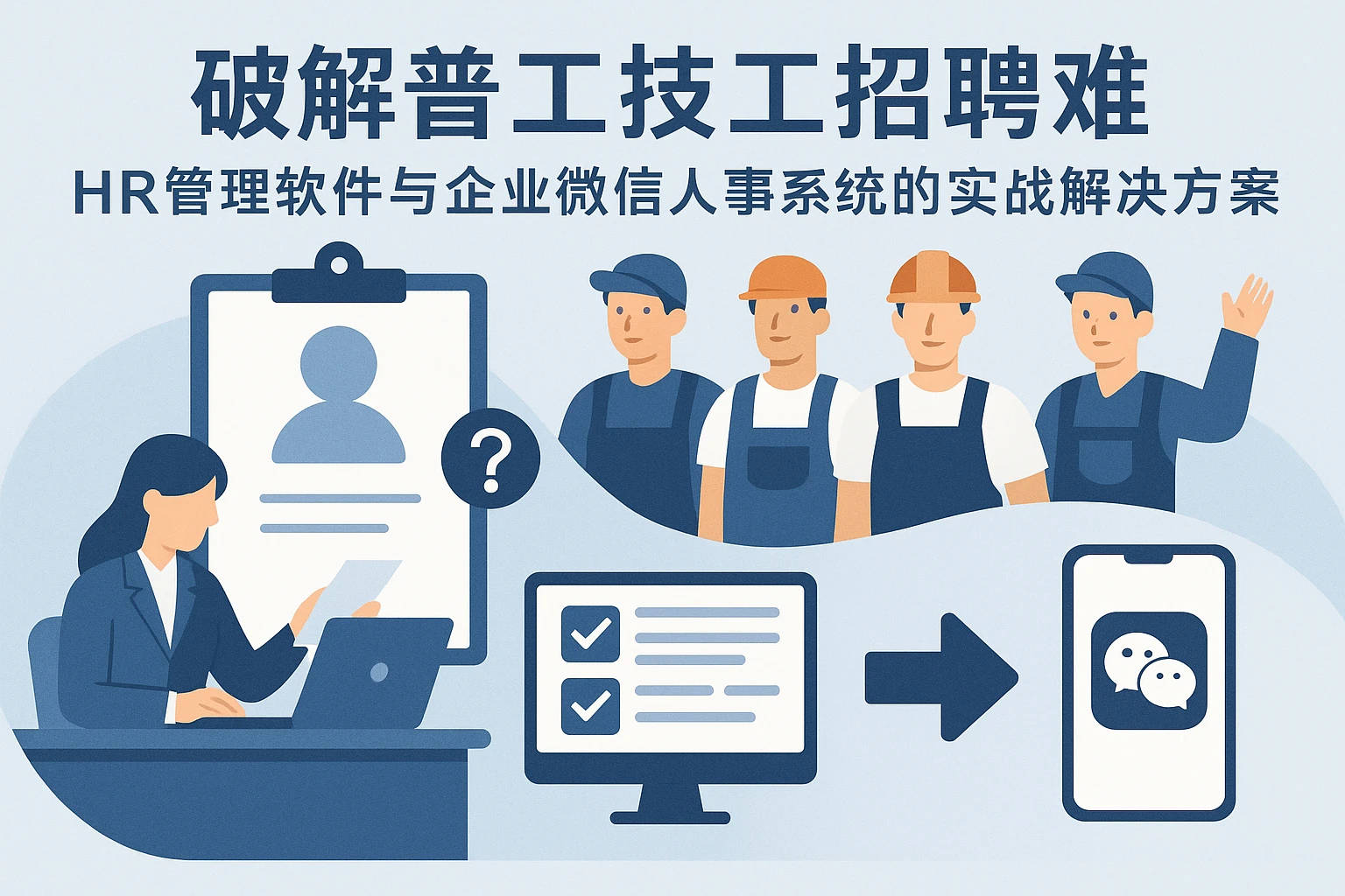 破解普工技工招聘难：HR管理软件与企业微信人事系统的实战解决方案