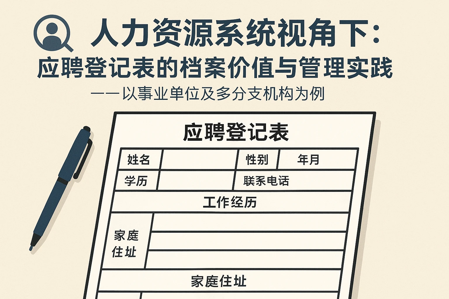 人力资源系统视角下：应聘登记表的档案价值与管理实践——以事业单位及多分支机构为例