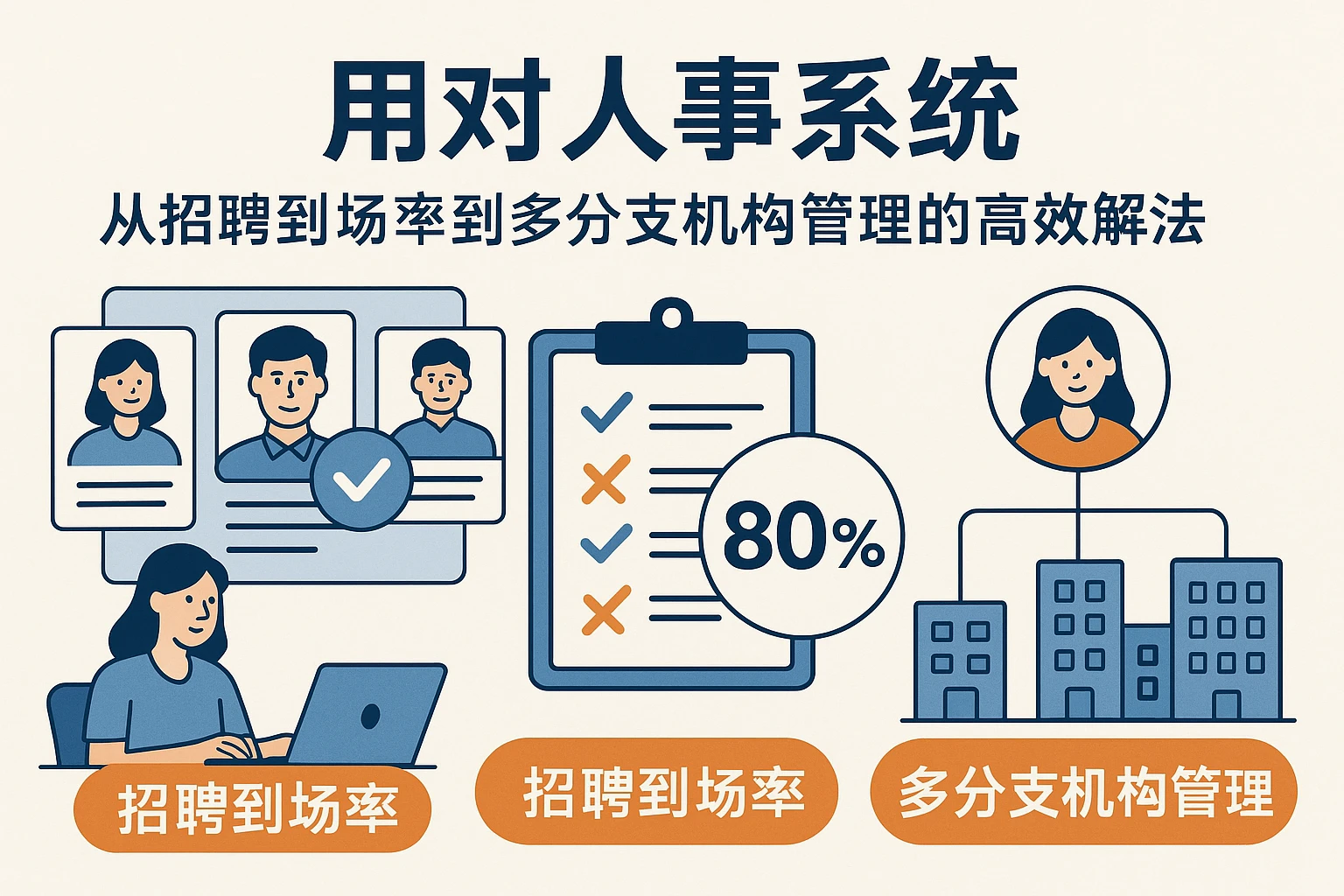 用对人事系统：从招聘到场率到多分支机构管理的高效解法