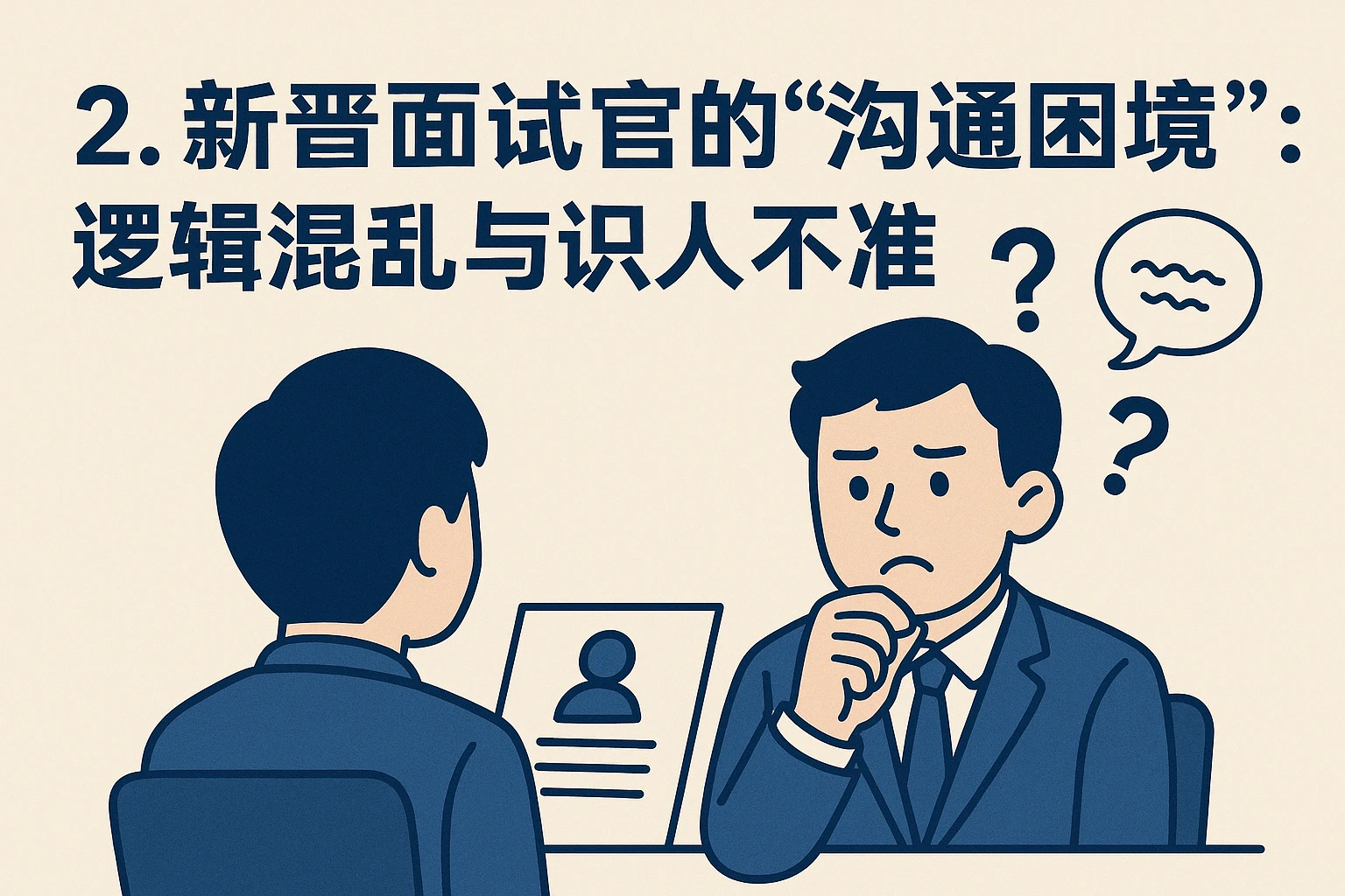 2. 新晋面试官的“沟通困境”：逻辑混乱与识人不准