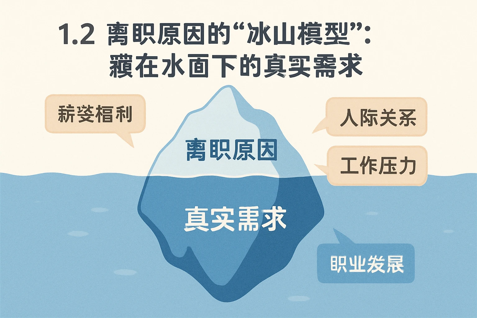 1.2  离职原因的“冰山模型”：藏在水面下的真实需求