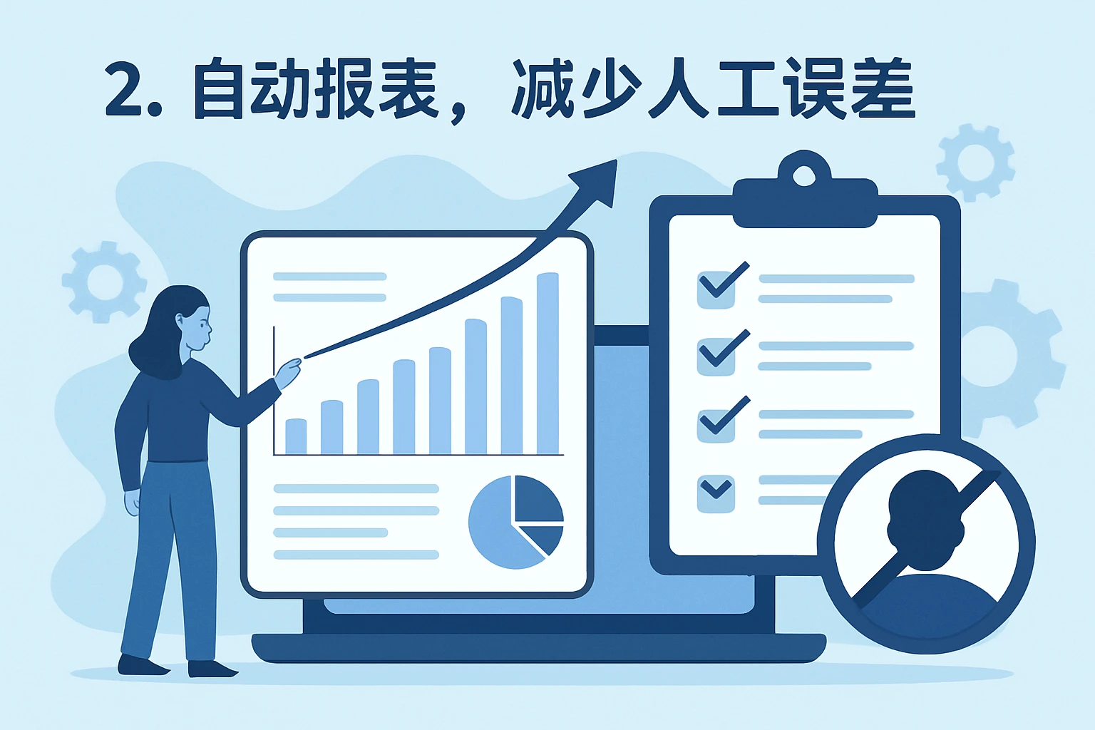 2. 自动报表，减少人工误差