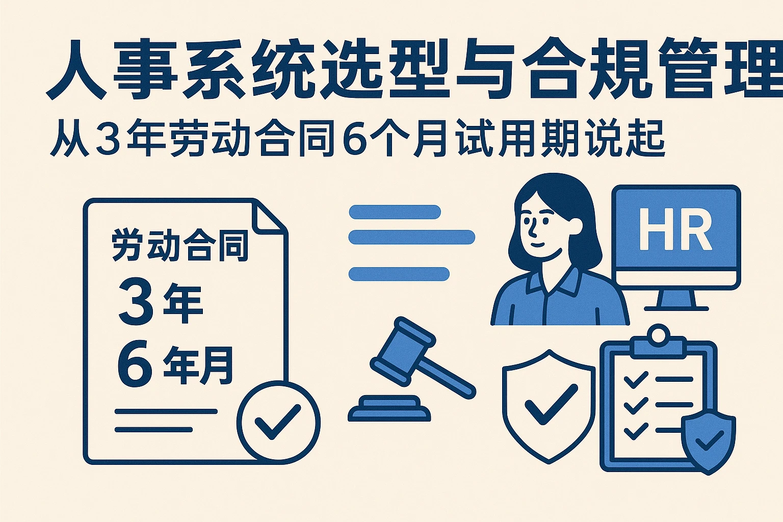 人事系统选型与合规管理：从3年劳动合同6个月试用期说起